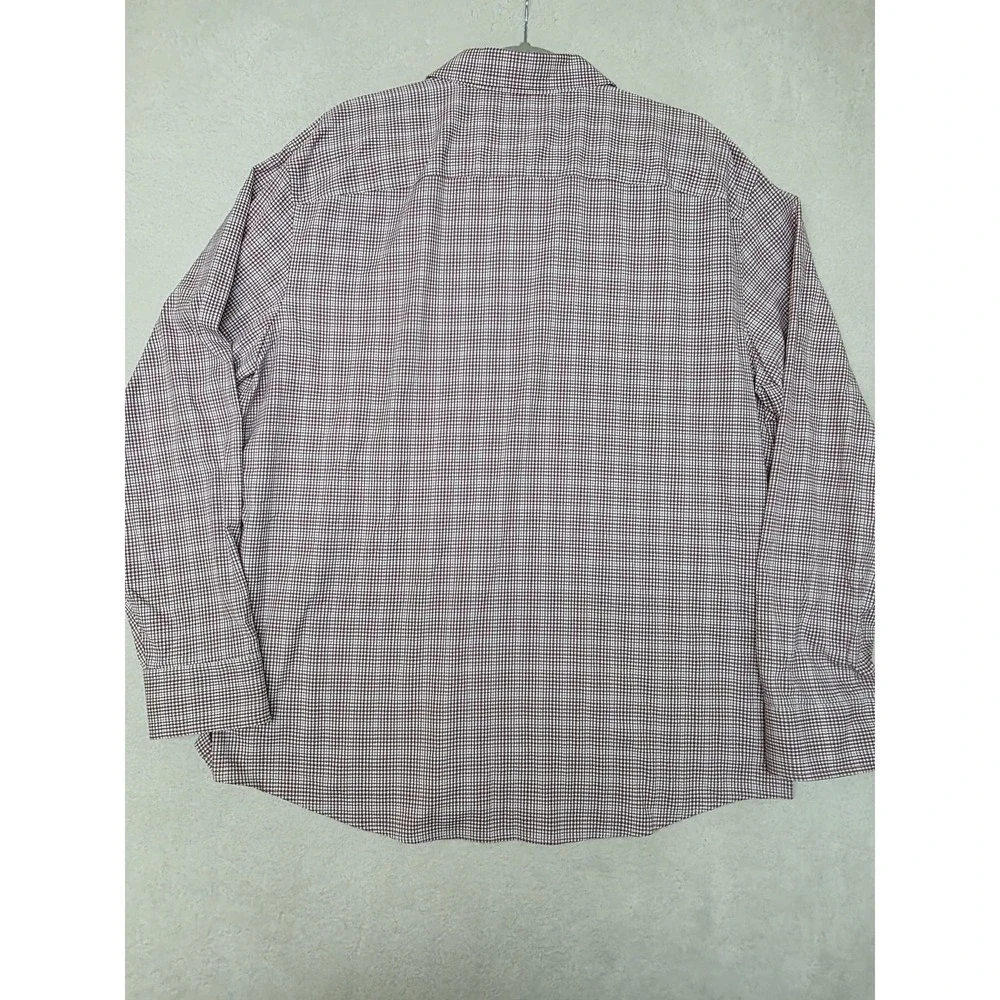 UNTUCKit Shirt Mens Beckman 2XL‎ Red Check Long Sleeve Button Stretch Beckman